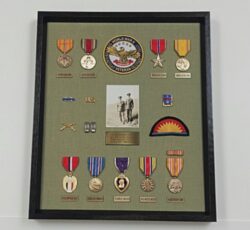 framed awards medals